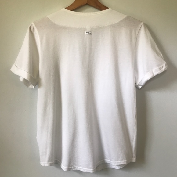 RVCA Button Up V Neck Tee Shirt, Size S - Picture 9 of 12